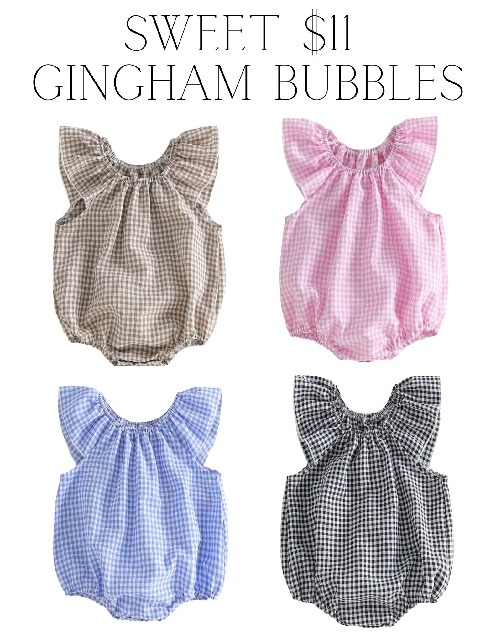 Stumbled across these precious $11 gingham bubbles and had to share! How cute and perfect for summer!!

#LTKBaby #LTKSeasonal #LTKmomlife