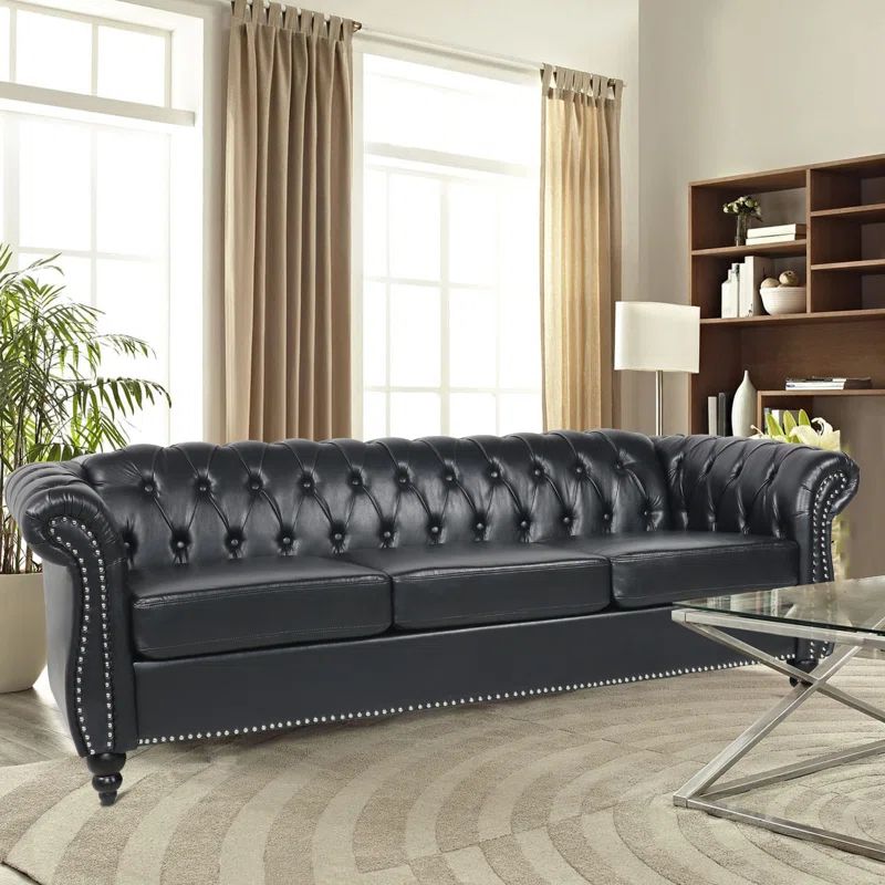 Bushea 84'' Vegan Leather Sofa | Wayfair North America
