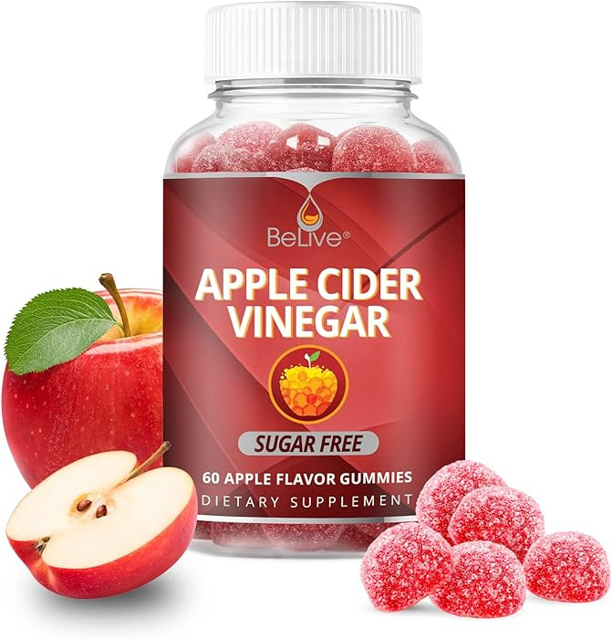 BeLive Apple Cider Vinegar Gummies - 500 mg Sugar Free ACV Gummy Supplement for Digestion Support... | Amazon (US)