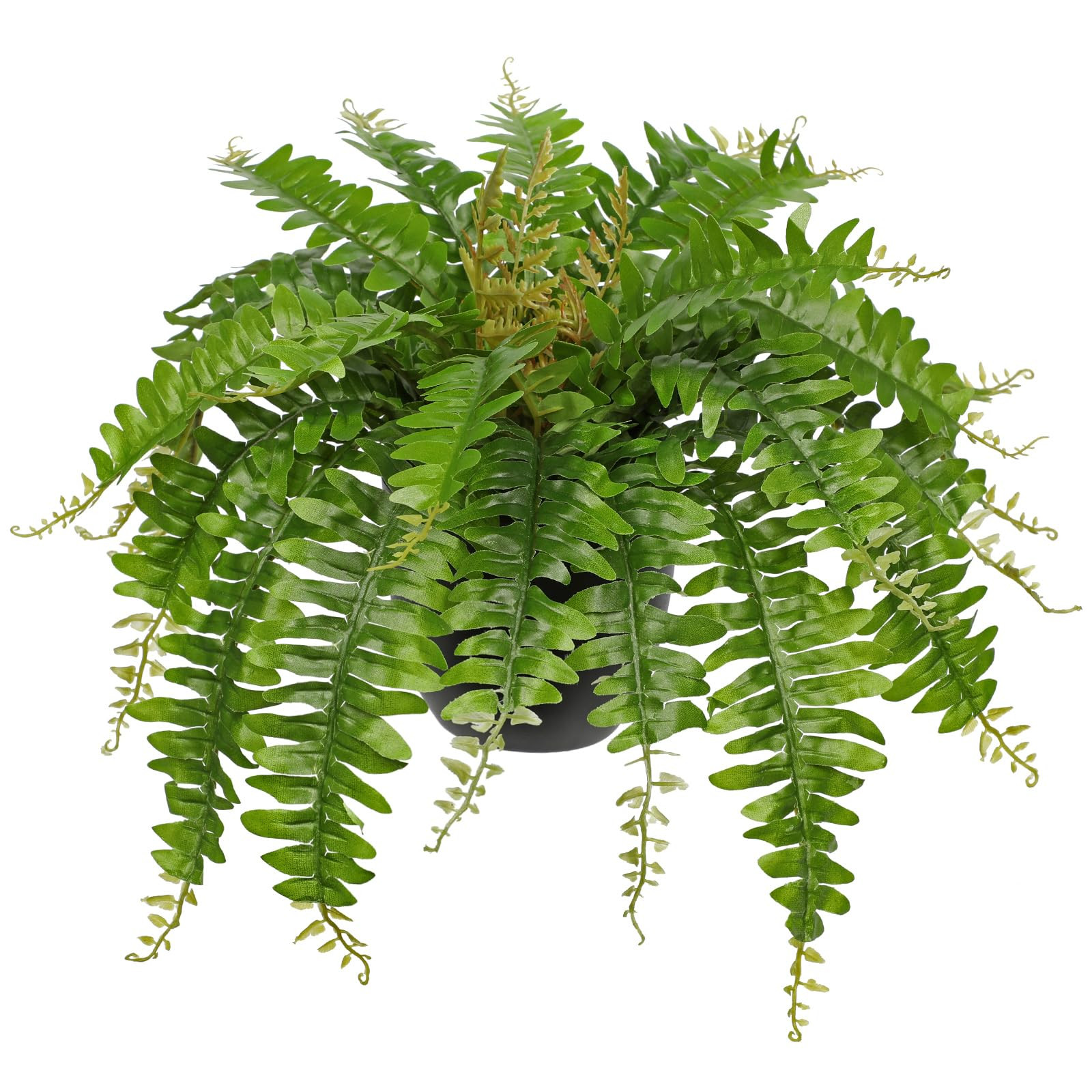 Hollyone Artificial Fern Plants in Pot 18.8" Small Artificial Boston Fern 24 Leaves for Outdoors ... | Amazon (US)