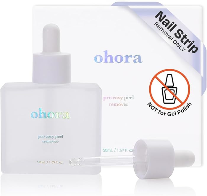ohora Care Easy Peel Remover - Semi-Cured Gel Nail Strip Remover with Hygienic Dropper | Non-Dryi... | Amazon (US)
