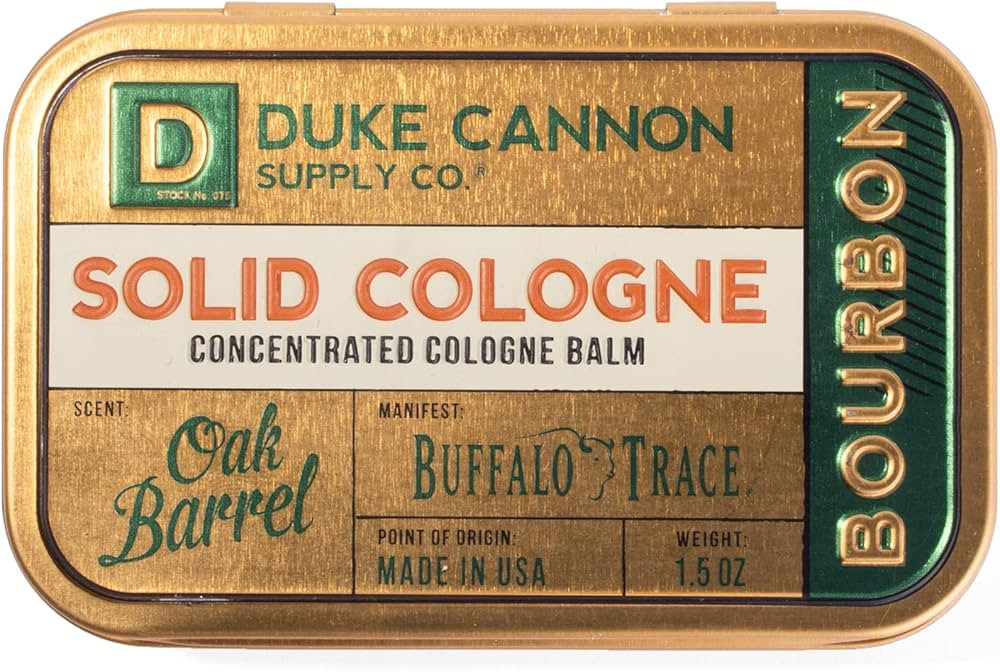 Duke Cannon Supply Co. Solid Cologne for Men Bourbon (Woodsy, Charred Oak Barrel Scent) - Concent... | Amazon (US)