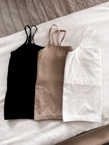These seamless cami tops are a great basic to have in your closet! I love that they have a built in bra and come in a variety of colors! #cami #tank #target 

#LTKunder50 #LTKFind #LTKstyletip