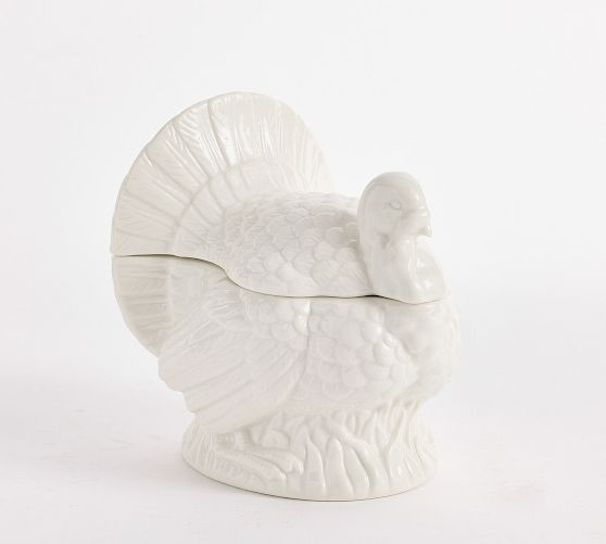 Figural Turkey Stoneware Lidded Serving Bowl | Pottery Barn (US)