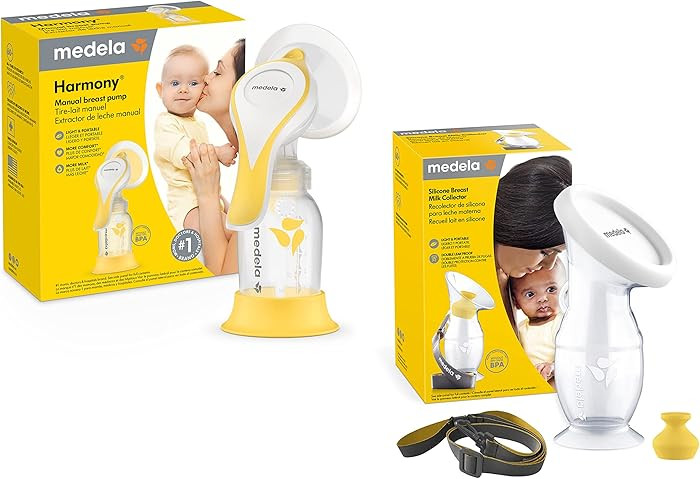 Medela Perfect Pair Bundle with Medela Harmony Manual Breast Pump & Silicone Breast Milk Collecto... | Amazon (US)