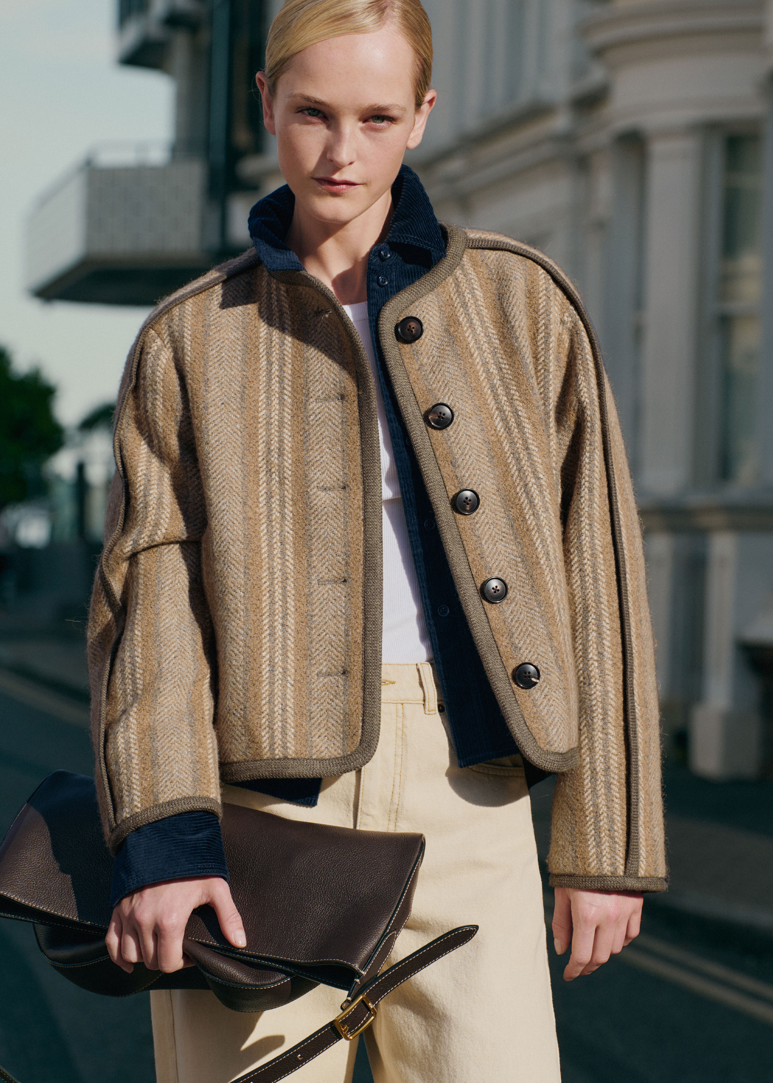 Short Cocoon Coat Italian Wool | ME+EM Global (Excluding US)