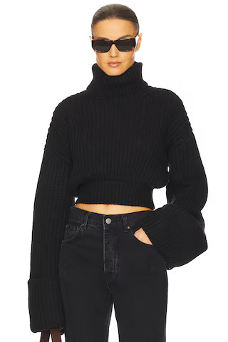 Helsa Esti Turtleneck Sweater in Black from Revolve.com | Revolve Clothing (Global)