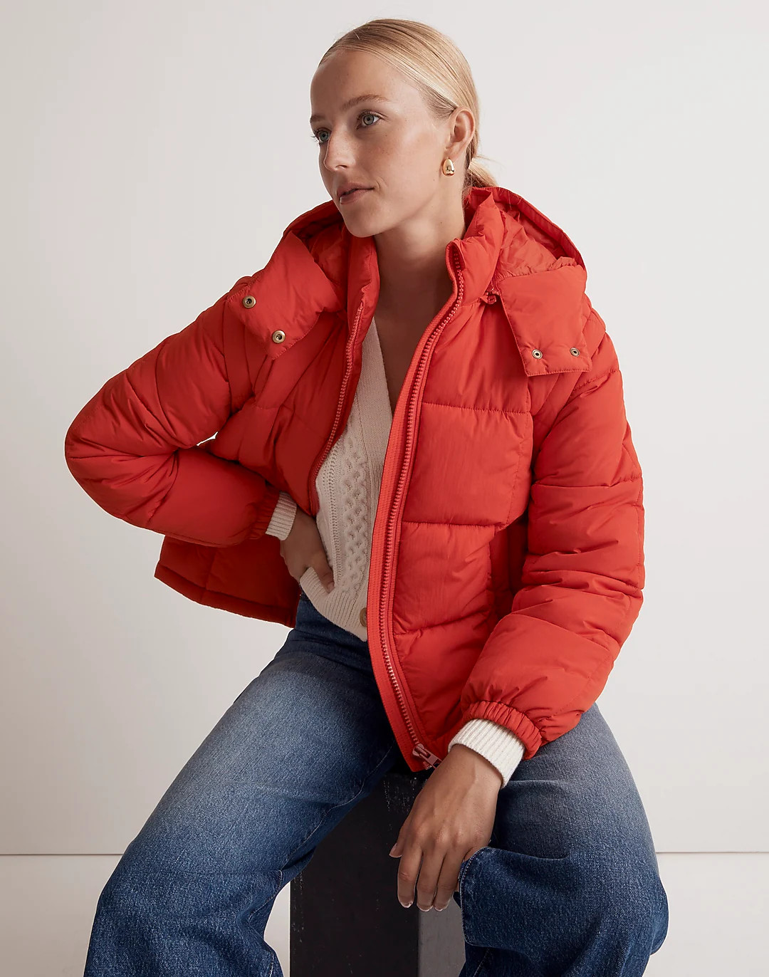 Modular Quilted Crop Puffer Jacket | Madewell
