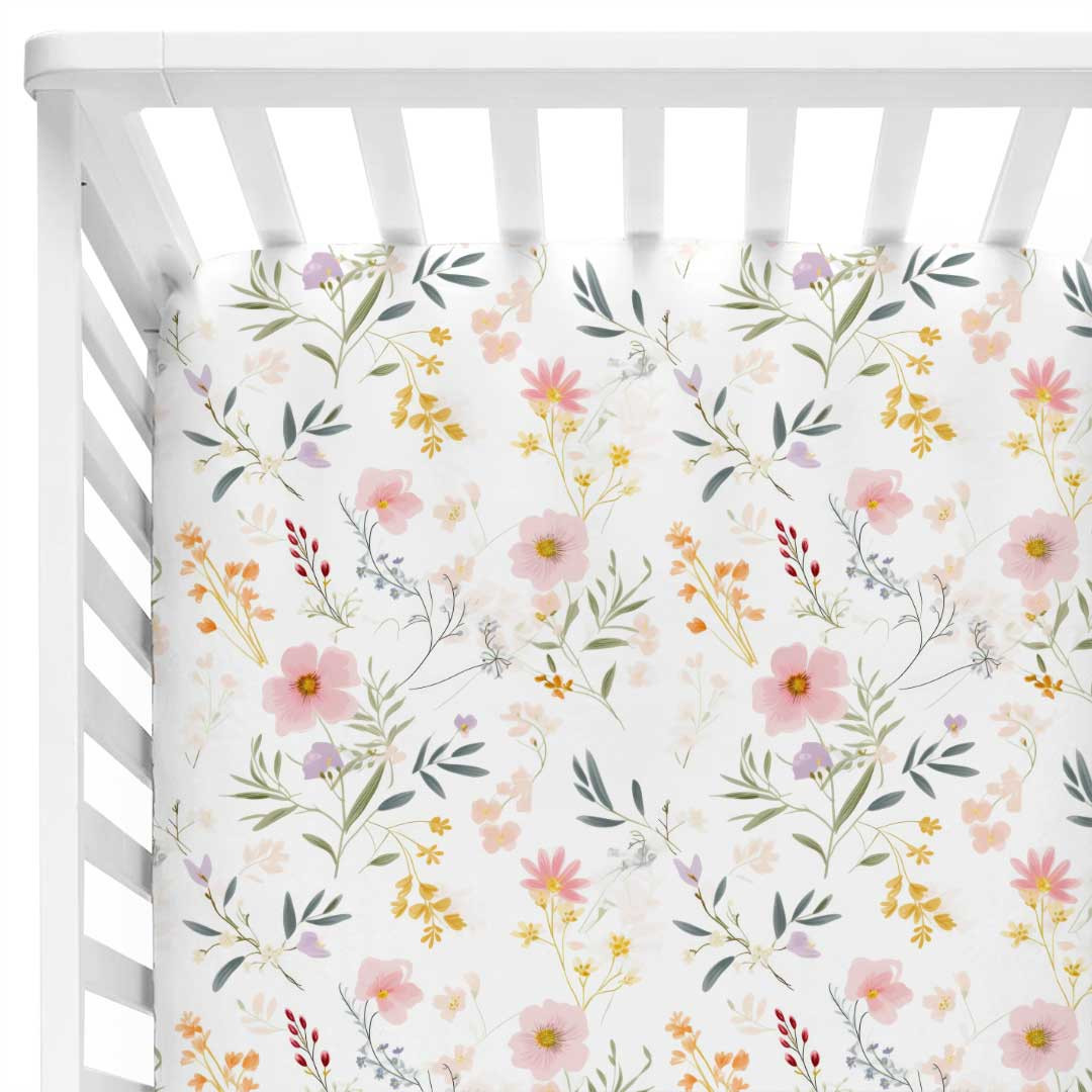 Winnie's Wildflowers Crib Sheet | Caden Lane