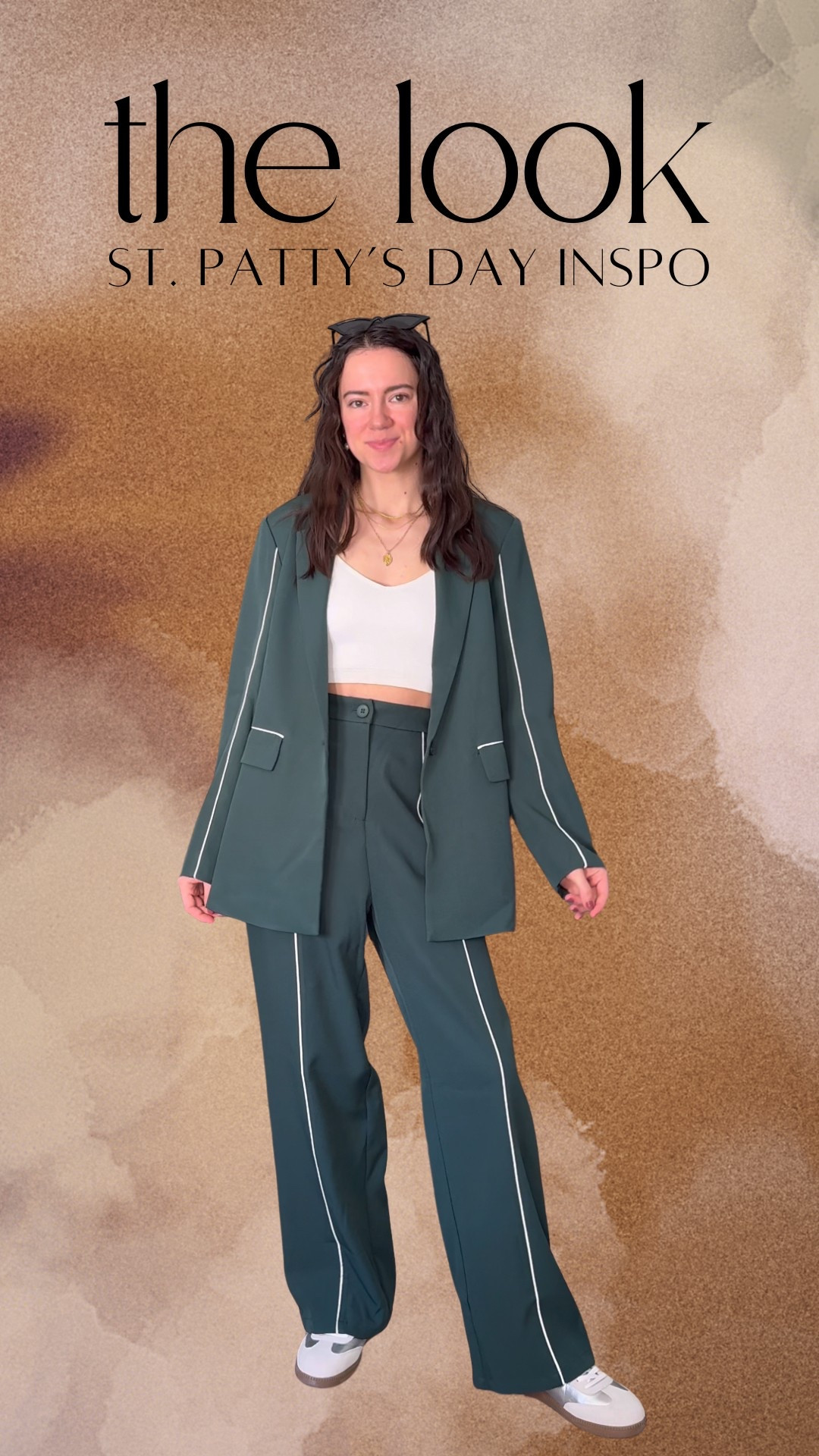 Since St. Patrick’s Day falls on a Monday, I’m showcasing a festive outfit that’s perfect for the office! ☘️

Wearing this in dark green: PRETTYGARDEN 2-Piece Blazer Suit Set – Oversized blazer + high-waisted wide-leg dress pants with pockets. A chic and polished business casual look for work or beyond!

#StPatricksDayOutfit #BusinessCasual #WomensSuiting #DressyPantsuits #WorkwearInspo #ChicAndTrendy #GreenOutfit #OversizedBlazer #WideLegPants #WomensBlazerJackets #SpringFashion #OfficeStyle #EffortlessStyle #FashionReels #OOTD #WomensFallFashion #PetiteStyle #WardrobeGoals

#LTKPetite #LTKSeasonal #LTKFindsUnder100