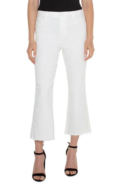 THE GIA GLIDER® CROP FLARE WITH FRAY HEM | Liverpool Jeans