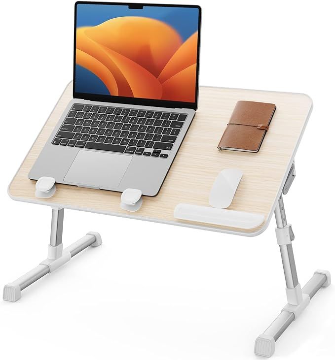 SAIJI Laptop Bed Tray Table, Adjustable Home Office Standing Desk Portable Lightweight Foldable L... | Amazon (US)
