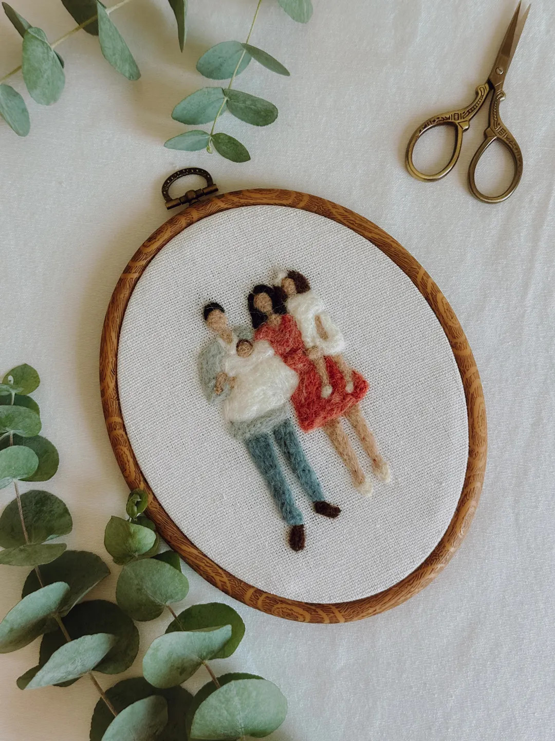 Custom Felted Wool Family Portrait | Etsy (Global)