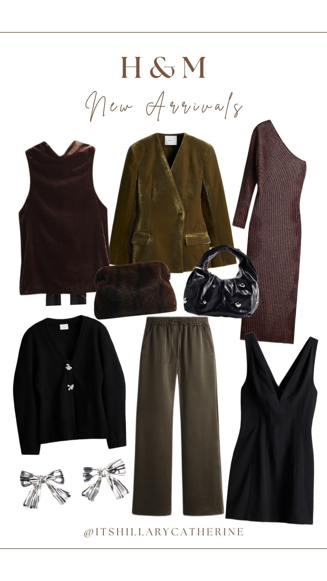 H&M new arrivals, fur coat, metallic maxi dress, holiday outfits, Christmas party, satin silky pants, velvet blazer, handbags, little black dress 


#LTKParties #LTKHoliday #LTKSeasonal