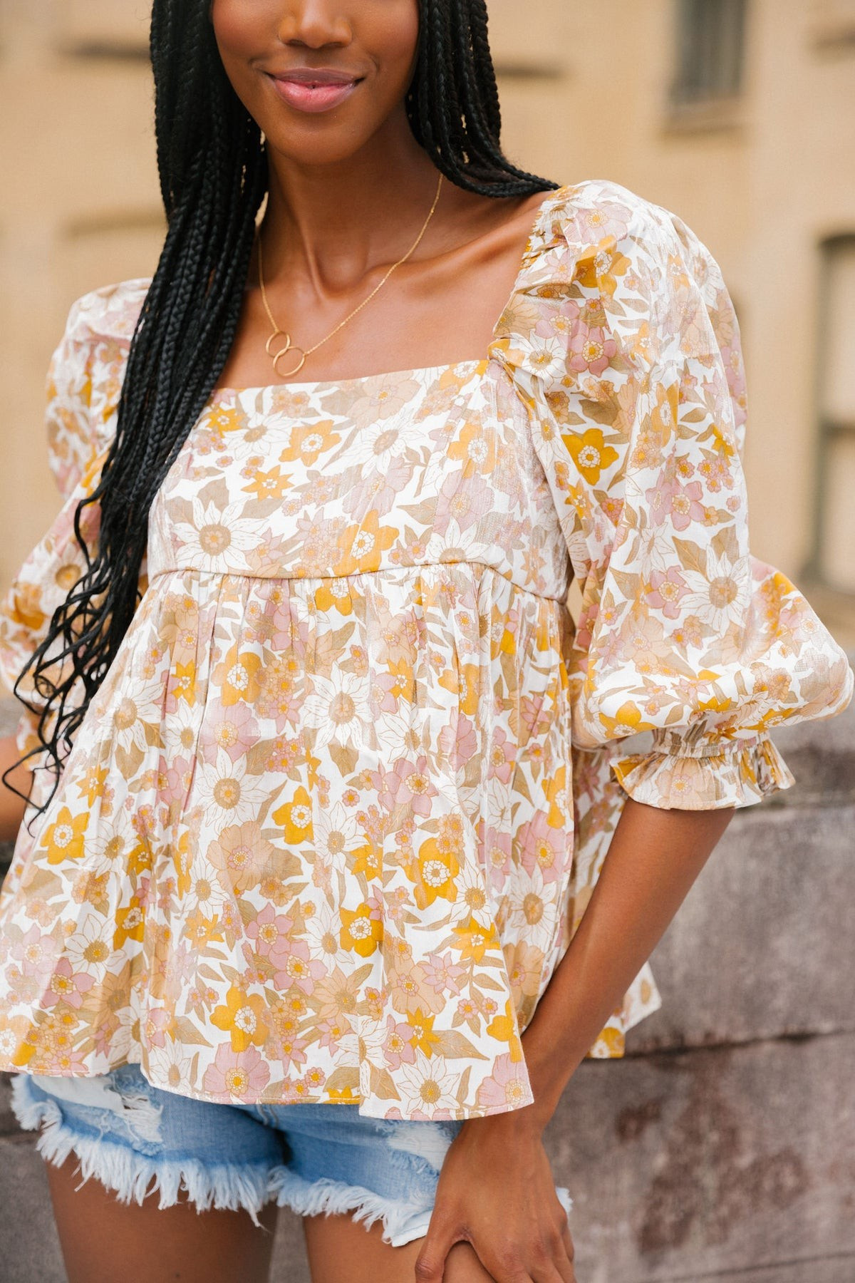 ZOEY PUFF SLEEVE TOP | Judith March