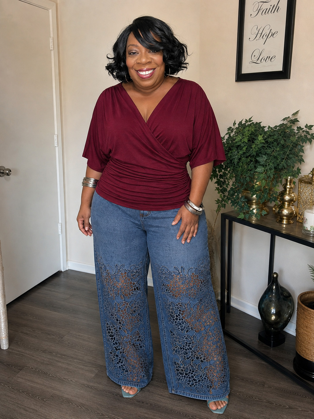 Check out this sophisticated look as an alternative to the ripped jeans look. 

 #LTKOver40 #LTKPetite #LTKPlusSize