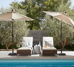 Torrey Wicker Outdoor Single Chaise Lounge | Pottery Barn (US)