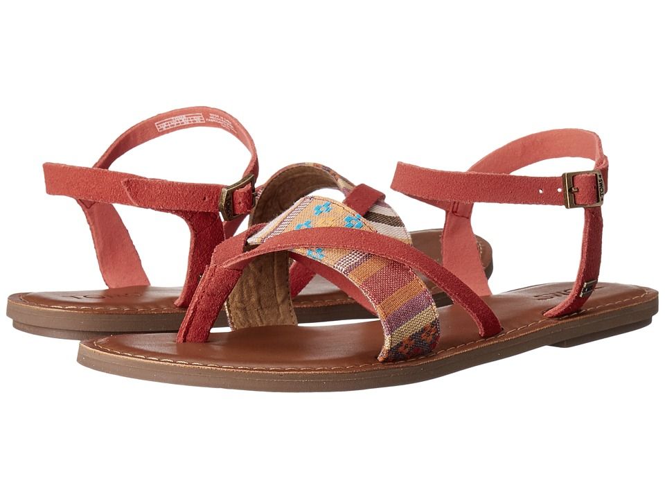 TOMS - Lexie Sandal (Cayenne Multi Stripe) Women's Sandals | Zappos