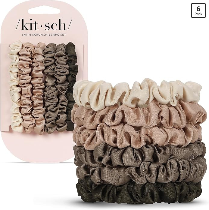 Kitsch Ultra-Petite Satin Scrunchies for Women - No Crease, Frizz-Free Sleep | Softer Than Silk S... | Amazon (US)