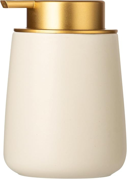 Enra Ceramic Soap Dispenser,12 oz Hand Lotion Dispenser with Gold Pump,Wide-Mouth Refillable Dish... | Amazon (US)