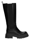 Stretch chunky knee-high boots | PULL and BEAR UK