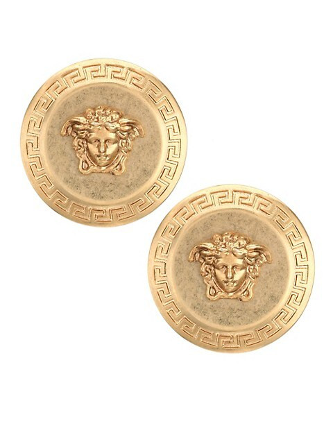 Medusa Button Earrings | Saks Fifth Avenue