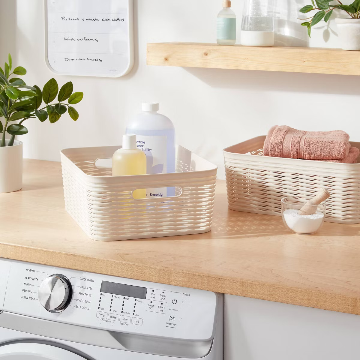 2pk Wave Medium Decorative Basket Cream - Brightroom™ | Target