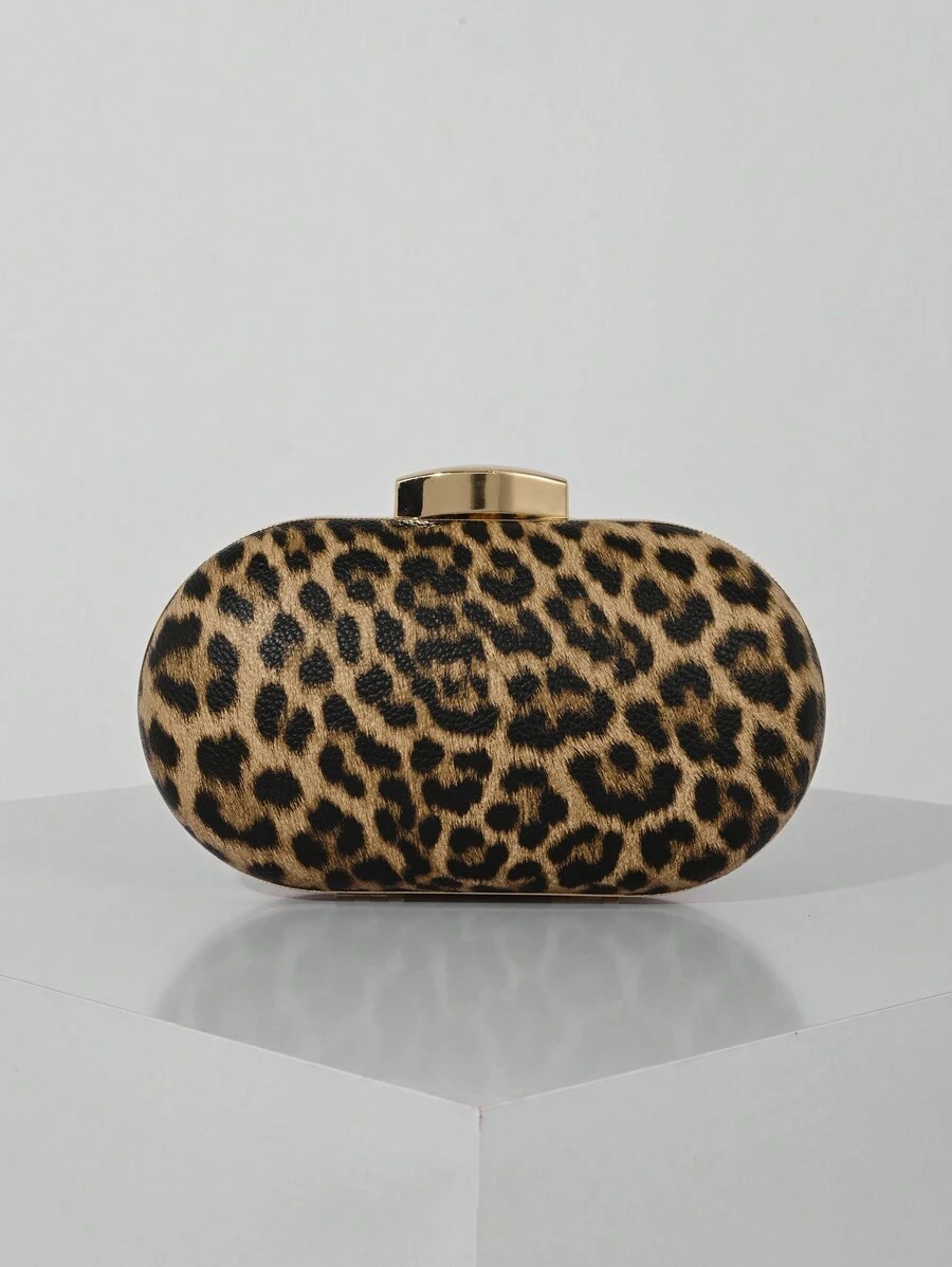 Fashionable PU Leopard Print Evening Clutch Bag Handbag, Suitable For Wedding Party And Ball, Sho... | SHEIN