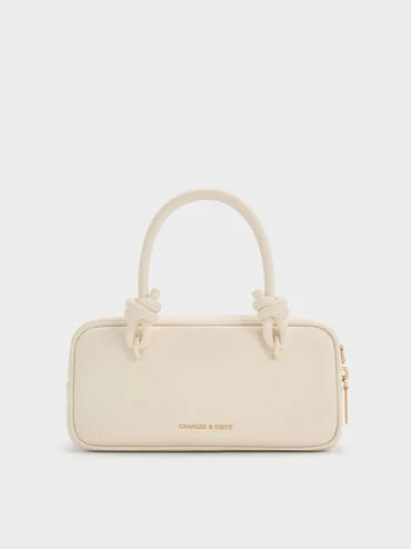 Sammie Knotted-Handle Elongated Bag
    
         - Cream | Charles & Keith AU