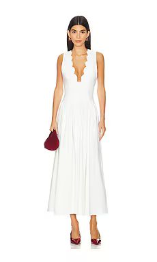 WeWoreWhat Button Front Scallop Dress in White from Revolve.com | Revolve Clothing (Global)