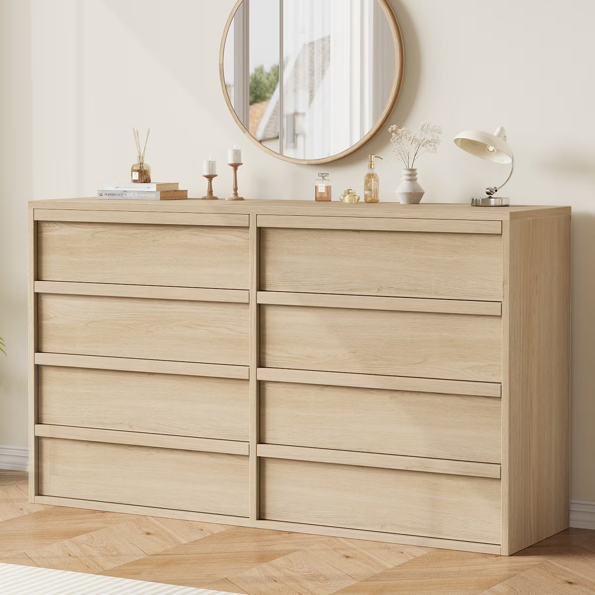 Whizmax 8 Drawer Dresser for Bedroom, 54" Wide Modern Double Dresser Organizer, Chest of Drawers ... | Target