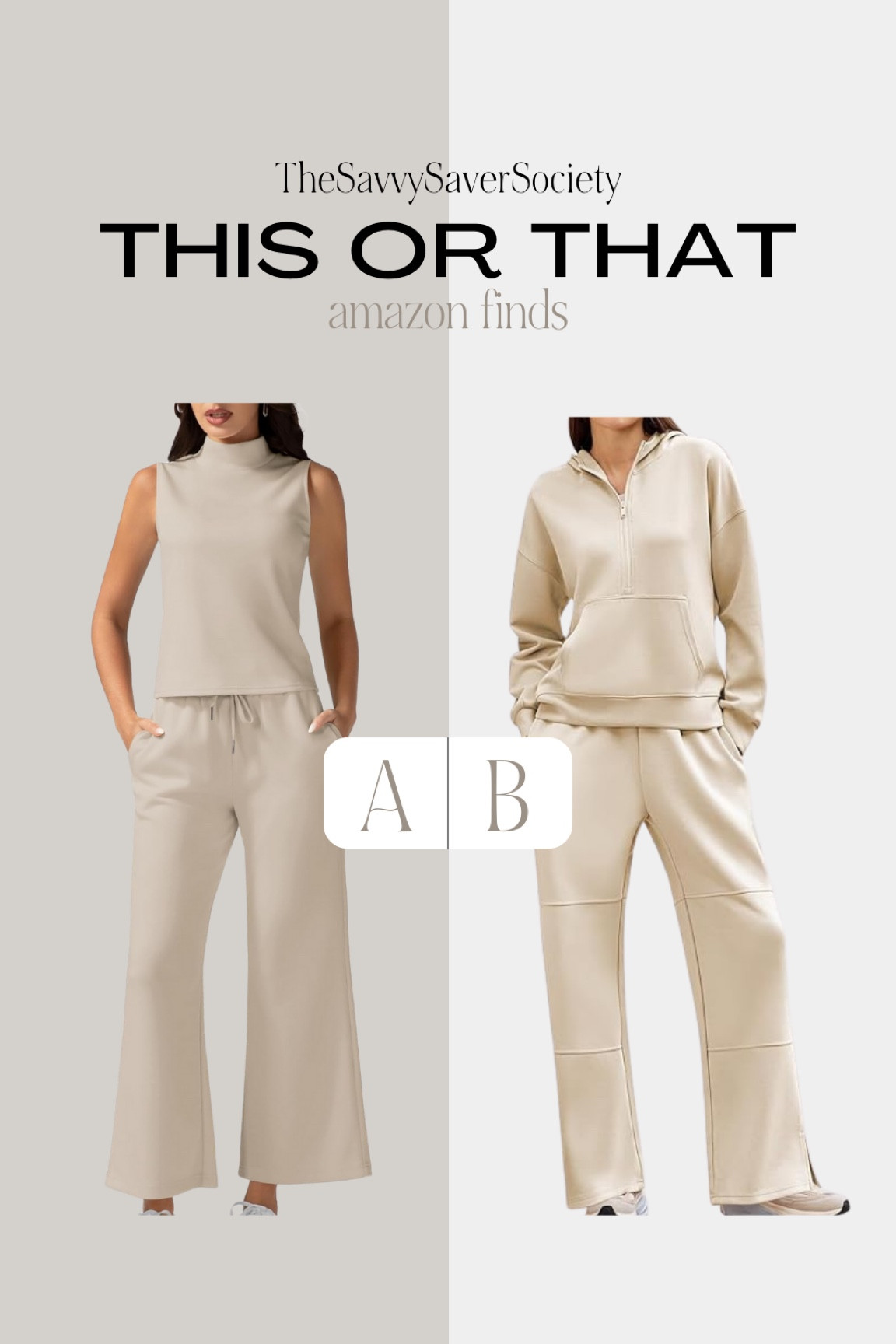 This or that: AMAZON FINDS

Casual outfit, outfit ideas, elegant style, minimal style, fashion inspo, neutral style, Amazon fashion, Amazon finds, ootd, basics, street style, neutral outfits, summer outfit, summer style, summer fashion, summer outfits, styling ideas, what to wear, chic style, outfit inspo, simple outfits, lounge set, two piece outfit, matching set

#LTKSeasonal #LTKStyleTip #LTKFindsUnder50