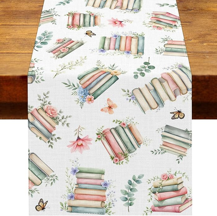 A New Chapter Begins Decorations Book Club Table Runner Reading Storybook Baby Shower Read Across... | Amazon (US)