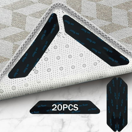 SUPTREE Non Slip Rug Gripper Tape for Area Rug Pad Carpet Hardwood Floor 20 PCS | Walmart (US)