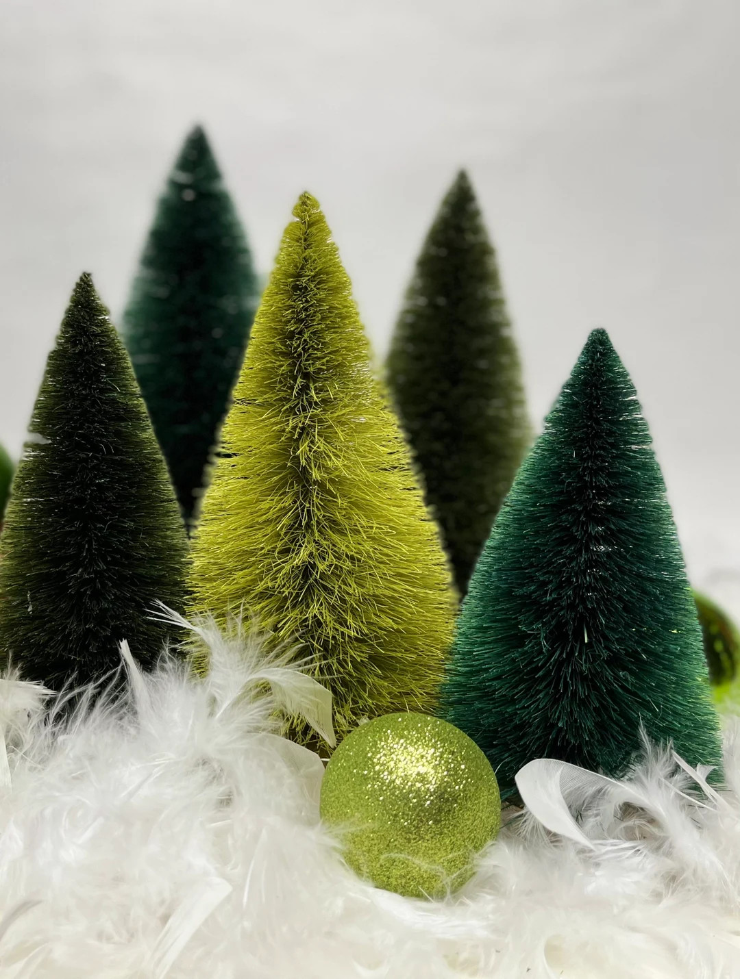 Lush Holiday Greens. Handmade Vintage Style Sisal Bottle Brush - Etsy | Etsy (US)