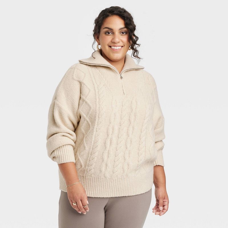 Women's Quarter Zip Sweater - A New Day™ | Target