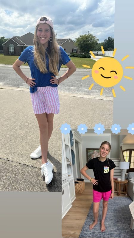 Cute tween outfits for spring and summer! Great length shorts even for taller girls from Old Navy and Target ☀️ 

Britt is 12 years old and wearing an XS in shorts and small in shirts 🤗



#LTKkids #LTKfamily #LTKxTarget