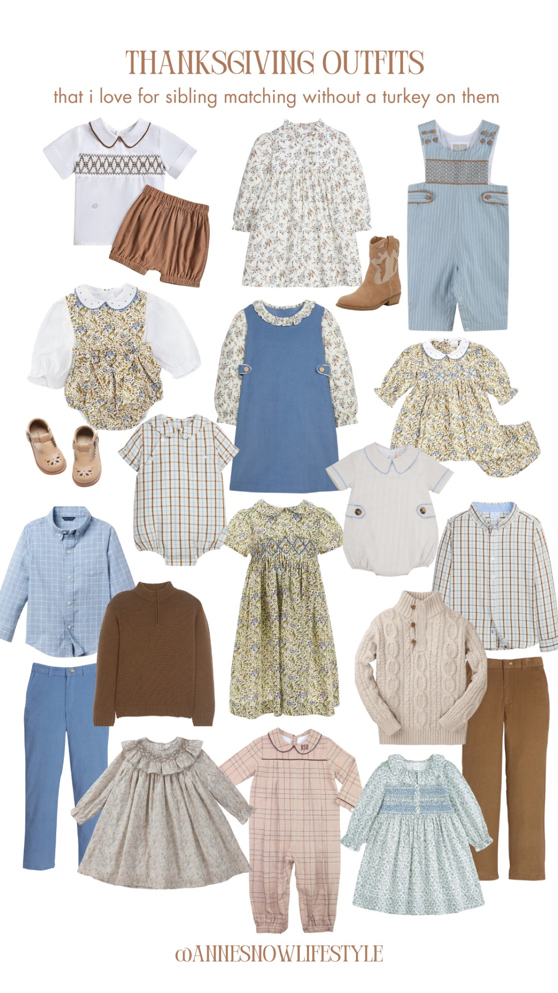 thanksgiving outfits for siblings also love this blue and brown for fall family photos! 

#LTKBaby #LTKKids #LTKSeasonal