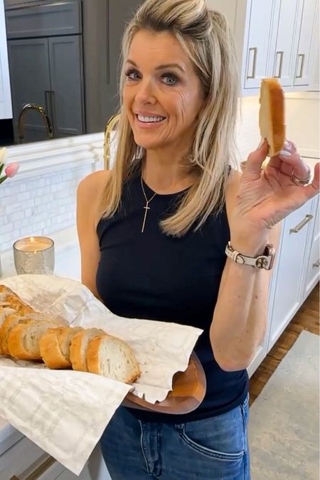 In my latest Instagram Reel, I shared how to reheat & serve store-bought artisan bread. This Nambe chi on dip server is a beautiful way to display bread slices, and I love to use my marble butter dish. I included a few additional serveware from Nambe as well!

#LTKunder100 #LTKhome