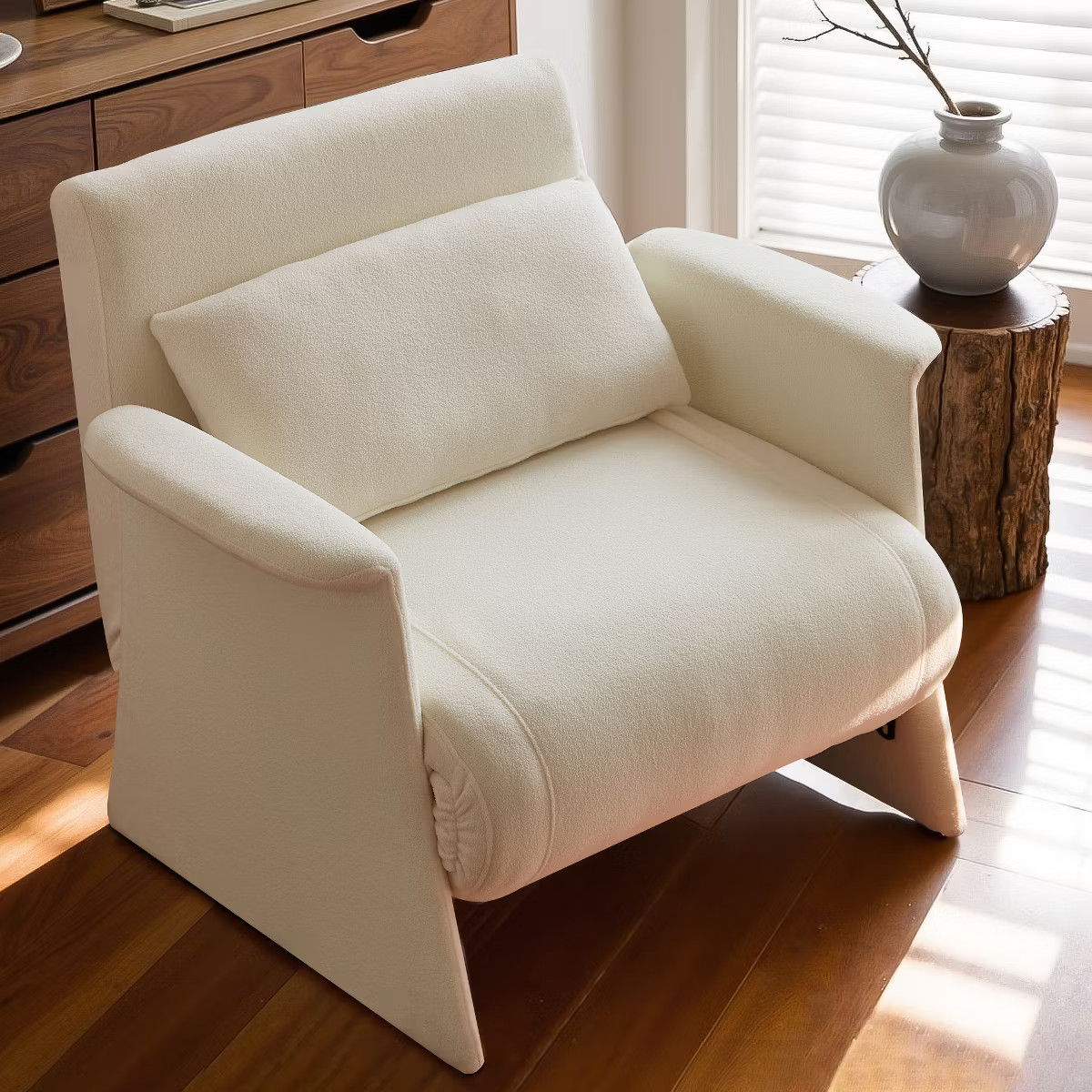 Luck Live 28.34 inch multifunctional sofa bed, with one cushion, beige | Target