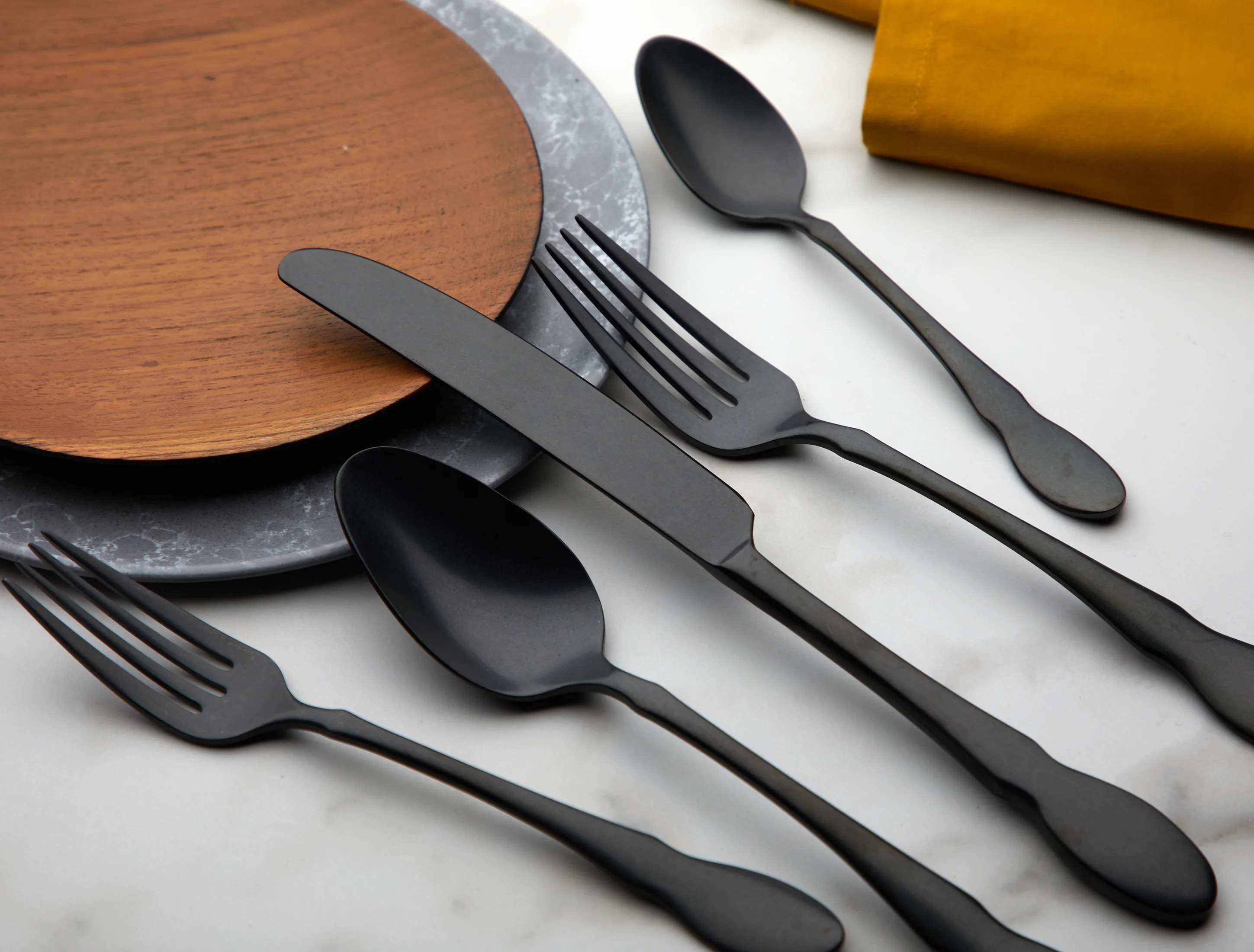 Gold And Black 20 Piece Flatware Set, Service for 4 | Wayfair North America