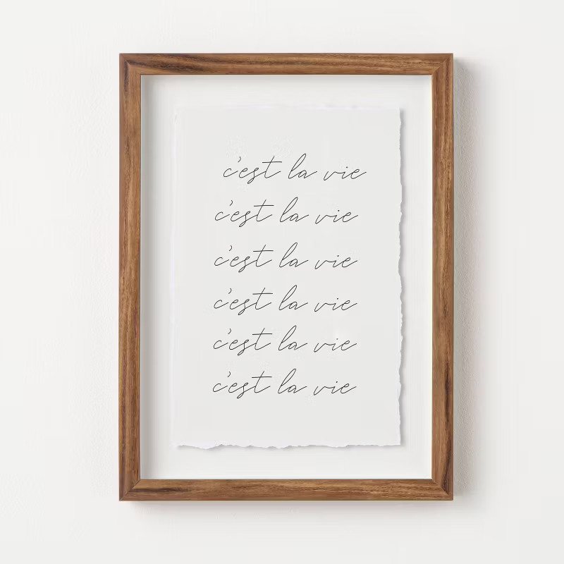 12" x 16" Cest la Vie Framed Wall Art - Threshold™ designed with Studio McGee | Target