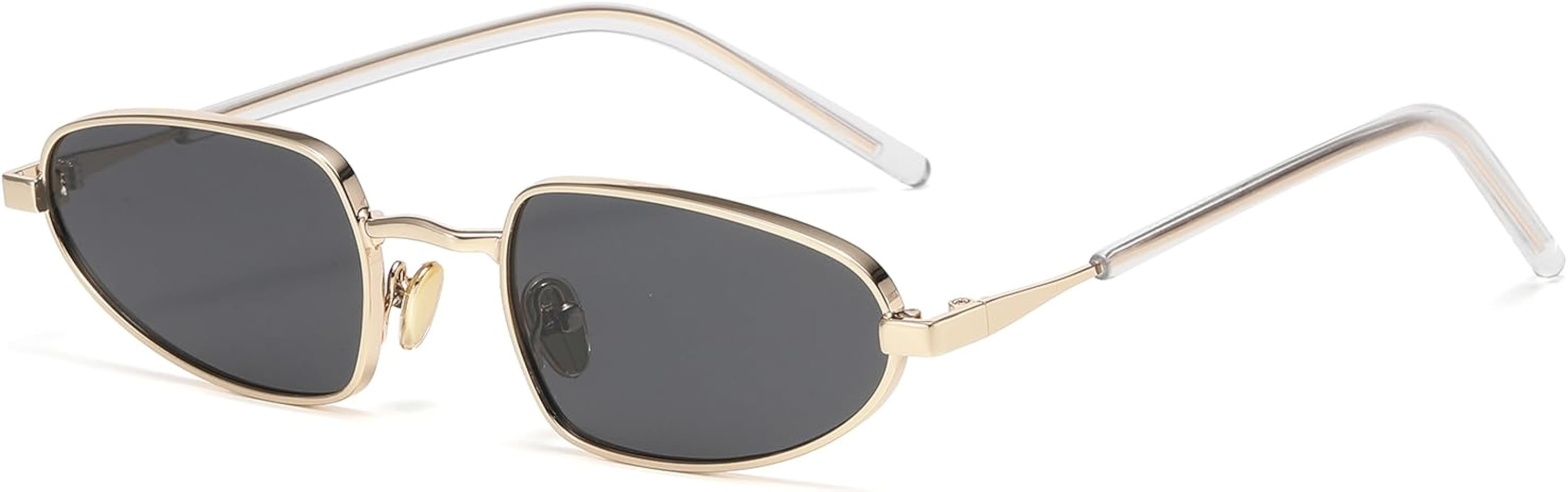 GLEYEMOR Fashion Retro Sunglasses for Women Stylish Oval Glasses Full Metal Frame UV400 Protectio... | Amazon (US)