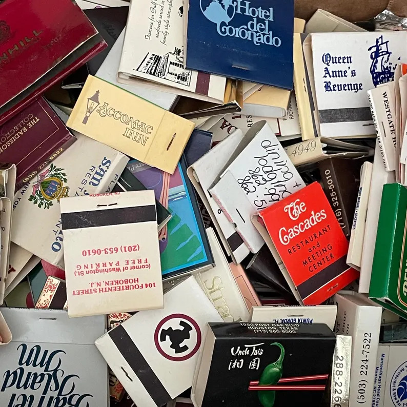Hand Selected Vintage Matchbooks Vintage Hotel Matches, Match Boxes, Vintage Restaurant Matches, ... | Etsy (US)