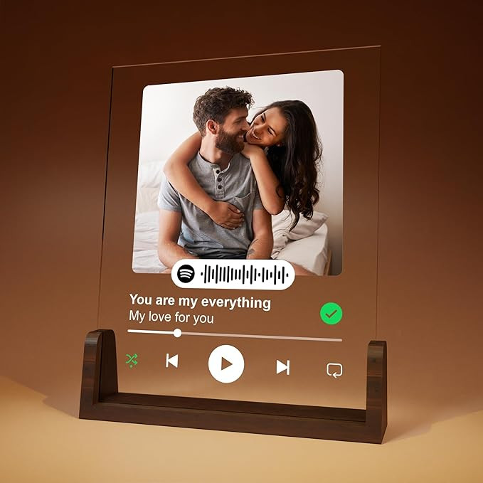 EGD Custom Spotify Plaque Gifts for Women | Choose Your Photo & Song for Valentines Day Gifts for... | Amazon (US)