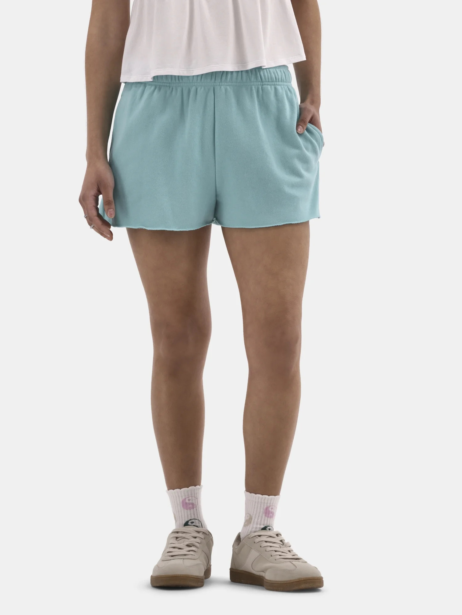 No Boundaries Terry Shorts, 2'' Inseam, Women’s and Women’s Plus | Walmart (US)