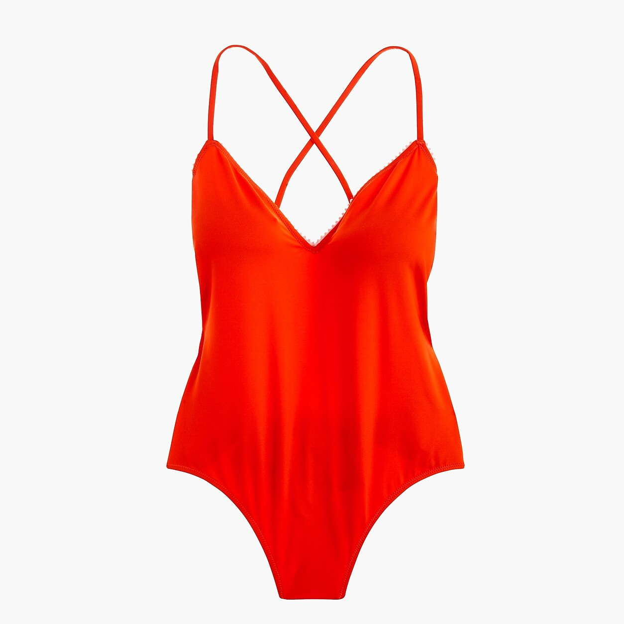 J.Crew Playa Key West X-back one-piece swimsuit with trim | J. Crew US