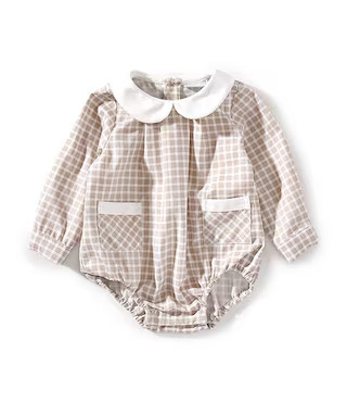 Edgehill Collection Baby Boys Long Sleeve Check Bubble Romper | Dillard's | Dillard's