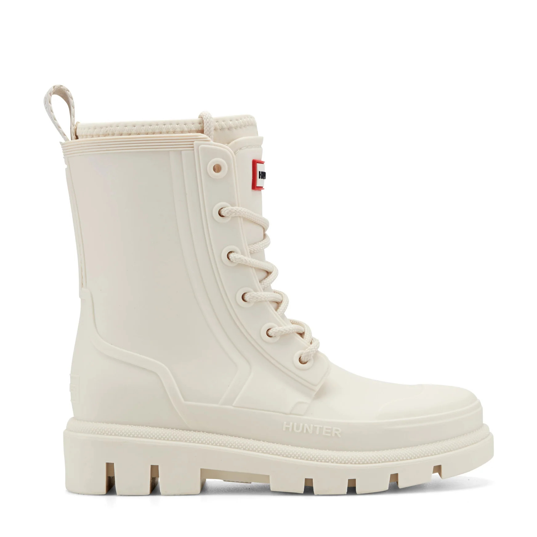 Women's Diana Waterproof Lace-Up Rain Boots - Ivory | Hunter Boots | Hunter Boots