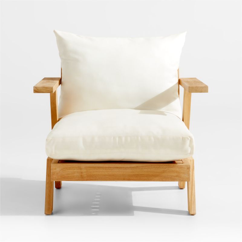 Jeannie Teak Outdoor Lounge Chair by Leanne Ford | Crate & Barrel | Crate & Barrel